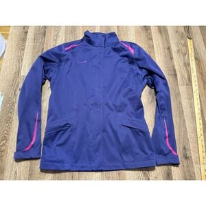 Nike Sweater Women's Size Large Purple Pink Long Sleeve Full Zip Athletic Wear